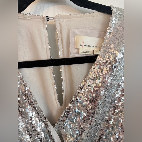 Anthropologie Lisabette Sequined Mini Dress S - Picture 4 of 7
